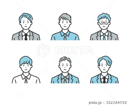 スーツ姿の男性 - ビジネスシーン向けベクターイラスト素材 スーツ姿の男性 - ビジネスシーン向けベクターイラスト素材 102284550