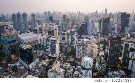 Aerial view of Watthana district in Bangkok, Thailand 102285555