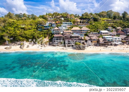 Aerial view of Bingin beach in Bali, Indonesia 102285607