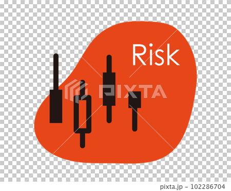 Candlestick chart illustration of stock trading risk Candlestick chart illustration of stock trading risk 102286704