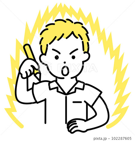 かわいい人物のイラストシリーズ _ 男性の学生 _ 学ぶ かわいい人物のイラストシリーズ _ 男性の学生 _ 学ぶ 102287605