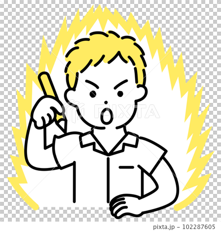 かわいい人物のイラストシリーズ _ 男性の学生 _ 学ぶ かわいい人物のイラストシリーズ _ 男性の学生 _ 学ぶ 102287605