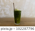 Green tea with coconut juice in coffee shop cafe 102287796