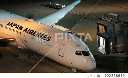 夜の飛行機・機体・羽田空港 夜の飛行機・機体・羽田空港 102288619