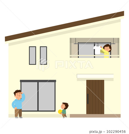 シンプルな家4と生活する家族 シンプルな家4と生活する家族 102290456