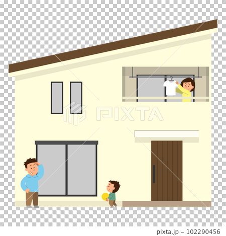 シンプルな家4と生活する家族 シンプルな家4と生活する家族 102290456