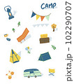 camp icon set 102290707
