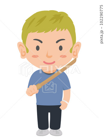 木刀を持つガラの悪い男性 102290775