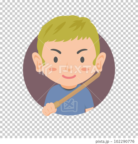 木刀を持つガラの悪い男性　アイコン 102290776