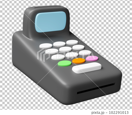 3d payment machine or pos terminal float icon isolated. 3d render illustration 102291013