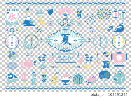 夏季材料和日式框架設計集 夏季材料和日式框架設計集 102291255