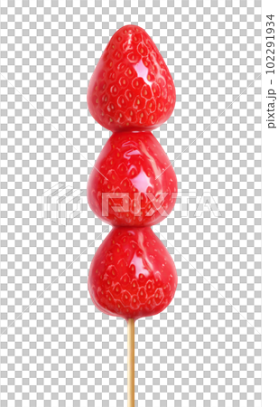いちご飴のイラスト リアル 102291934