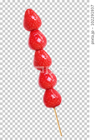 いちご飴のイラスト リアル いちご飴のイラスト リアル 102291937