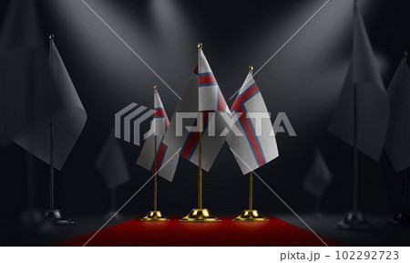 The Faroe Islands national flag on the red carpet The Faroe Islands national flag on the red carpet 102292723