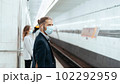 young business man waiting for metro train. 102292959