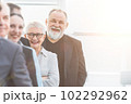 close up. a group of diverse business people standing in line. busine 102292962