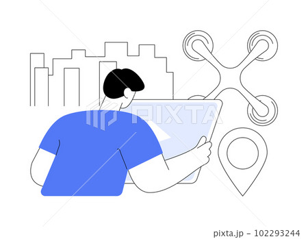 Aerial videography abstract concept vector illustration. Aerial videography abstract concept vector illustration. 102293244