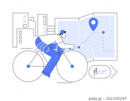 Bike paths network abstract concept vector illustration. Bike paths network abstract concept vector illustration. 102293297