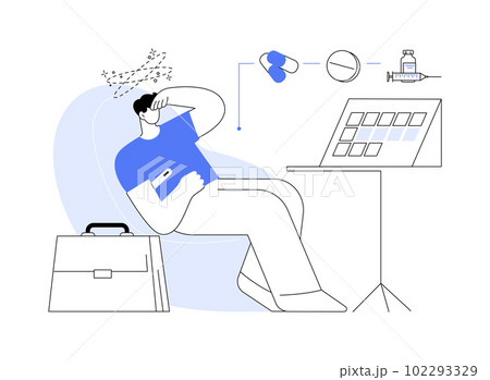 Sick leave abstract concept vector illustration. 102293329
