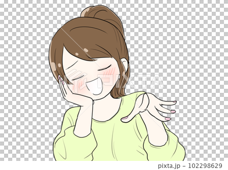 顔を赤らめる女性 顔を赤らめる女性 102298629