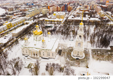 Top view of the Spassky Cathedral. Penza city 102299047