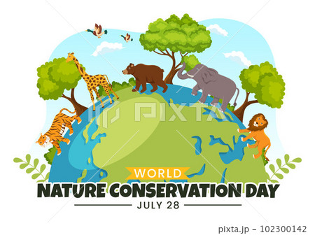 World Nature Conservation Day Vector Illustration with World Map, Tree and Eco Friendly Ecology in Flat Cartoon Hand Drawn Landing Page Templates World Nature Conservation Day Vector Illustration with World Map, Tree and Eco Friendly Ecology in Flat Cartoon Hand Drawn Landing Page Templates 102300142