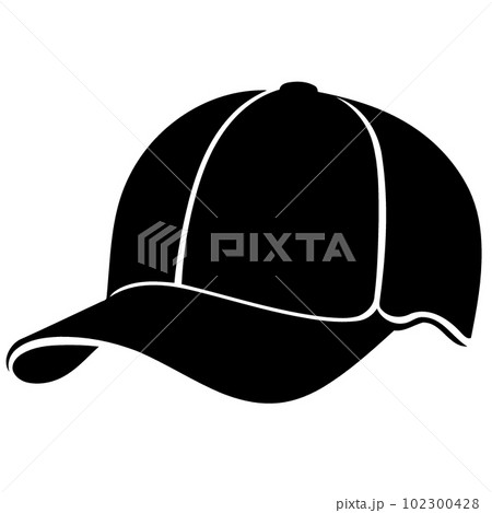 baseball sports cap in black and white 102300428