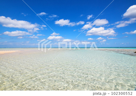 絶景の与論島の百合ヶ浜 102300552