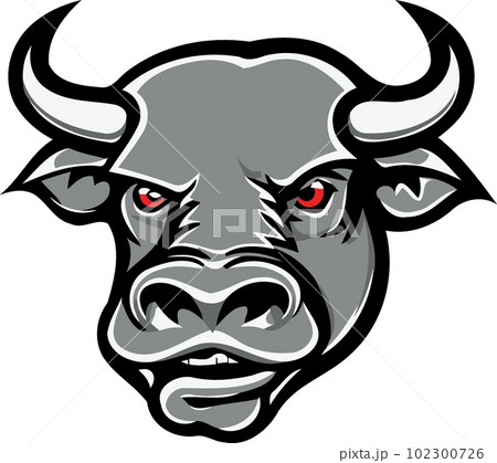 black and white cow head logo 102300726