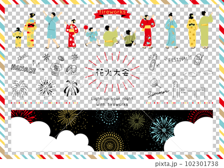 欣賞煙花表演的人 102301738