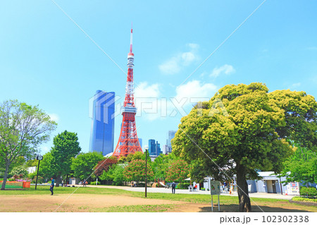 東京都、東京タワーの風景 東京都、東京タワーの風景 102302338