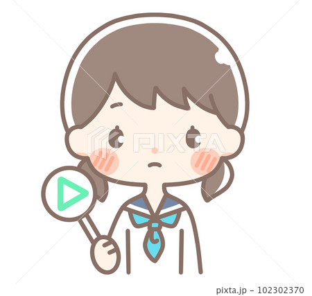 三角札を持つ学生 三角札を持つ学生 102302370