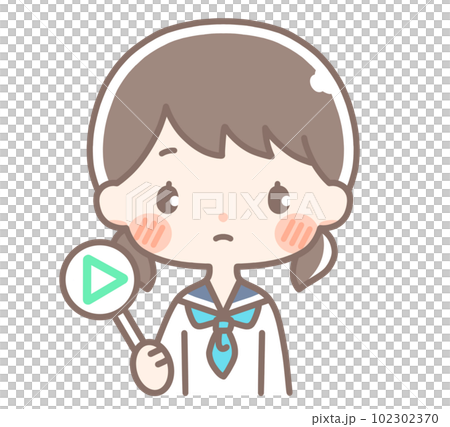 三角札を持つ学生 三角札を持つ学生 102302370