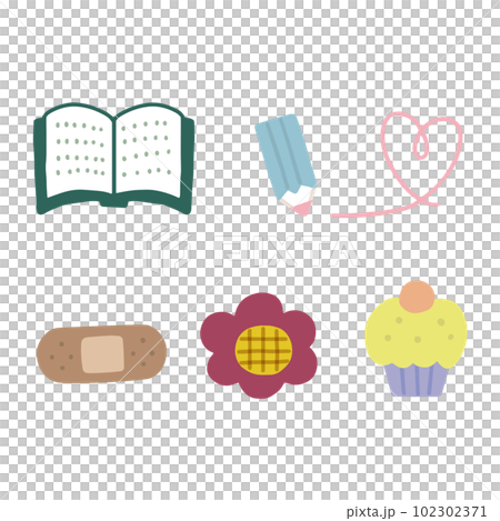 成人可愛寬鬆裝飾插畫套組/彩色 102302371