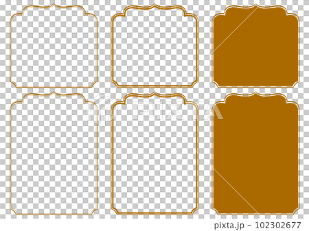 Indian style ornament frame set. Vector data. 102302677