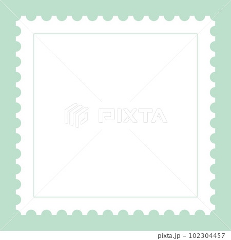 かわいいパステルカラーの切手正方形フレーム 102304457