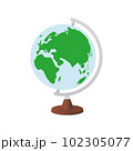 かわいい地球儀のイラスト 102305077