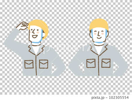 兩個穿工作服的男人_color 102305554