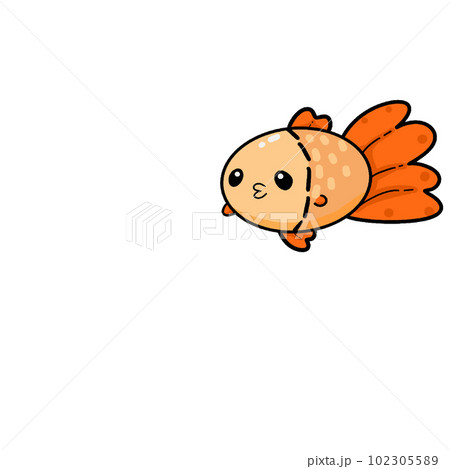 Cute goldfish doodle art. 102305589