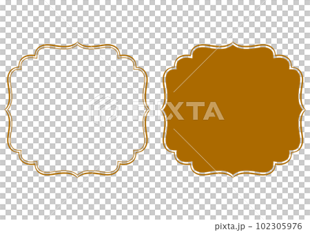 Indian style ornament frame set. Vector data. 102305976