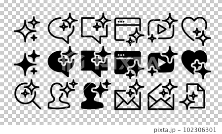 Set of AI icons Set of AI icons 102306301