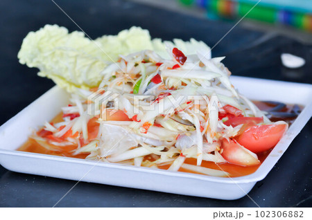 som tam ,spicy salad or Thai food som tam ,spicy salad or Thai food 102306882