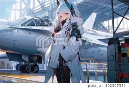 戦闘機と美少女パイロット 102307532