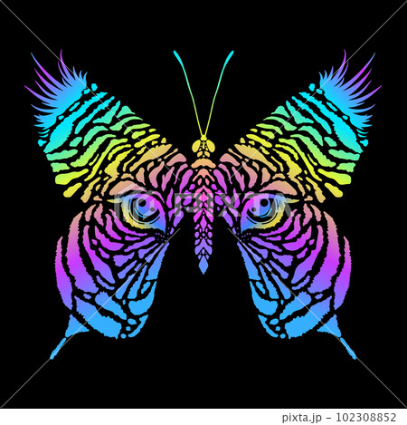 Butterfly with tiger print Butterfly with tiger print 102308852