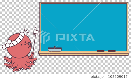 セミナーを行う可愛いタコの講師 102309015