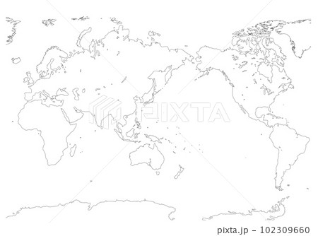 世界地図（白地図）