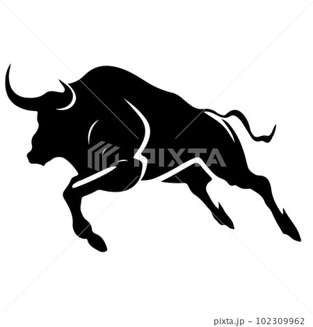 Vector bull design on white background. Wild Animals. Editable vector illustration. Vector illustration Vector bull design on white background. Wild Animals. Editable vector illustration. Vector illustration 102309962