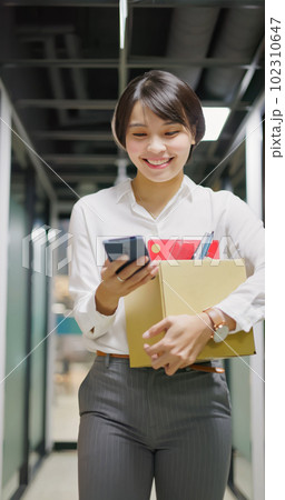 happy female quit his job happy female quit his job 102310647