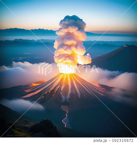 富士山噴火・AI生成画像 102310872