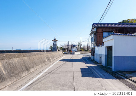 御手洗町並み保存地区の千砂子波止(広島県呉市) 御手洗町並み保存地区の千砂子波止(広島県呉市) 102311401